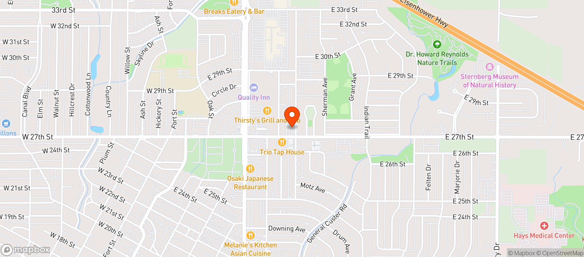 Map showing Kaiser Liquor