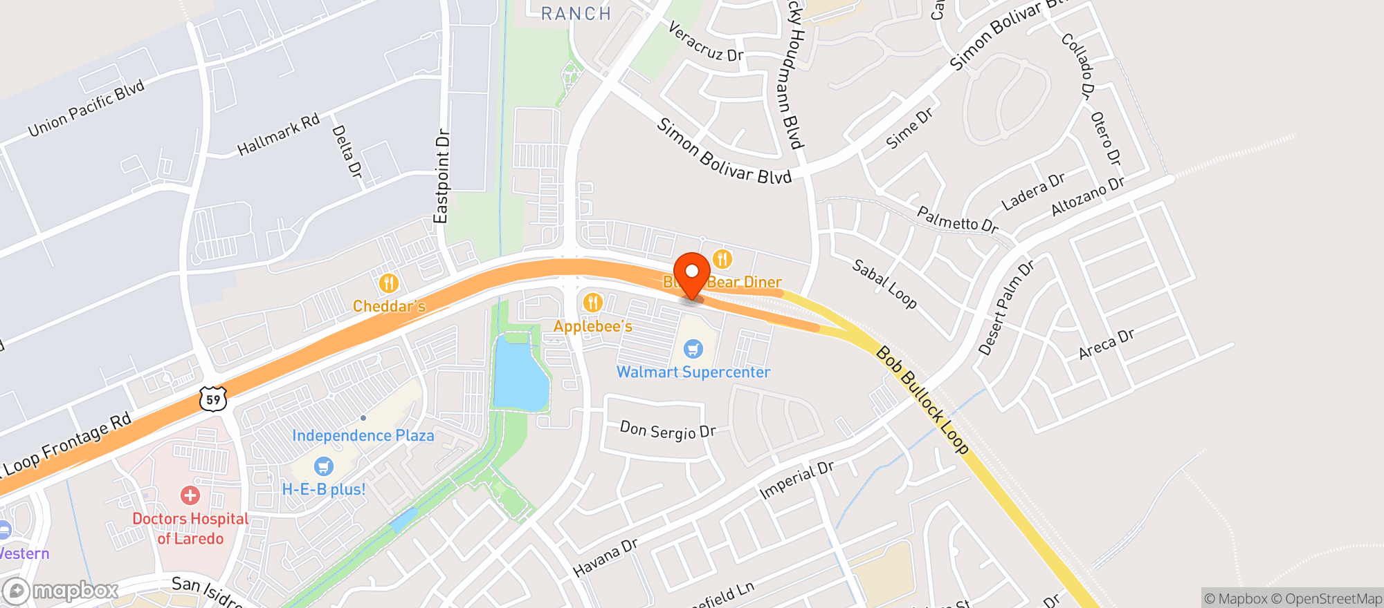 Map showing Walmart Supercenter
