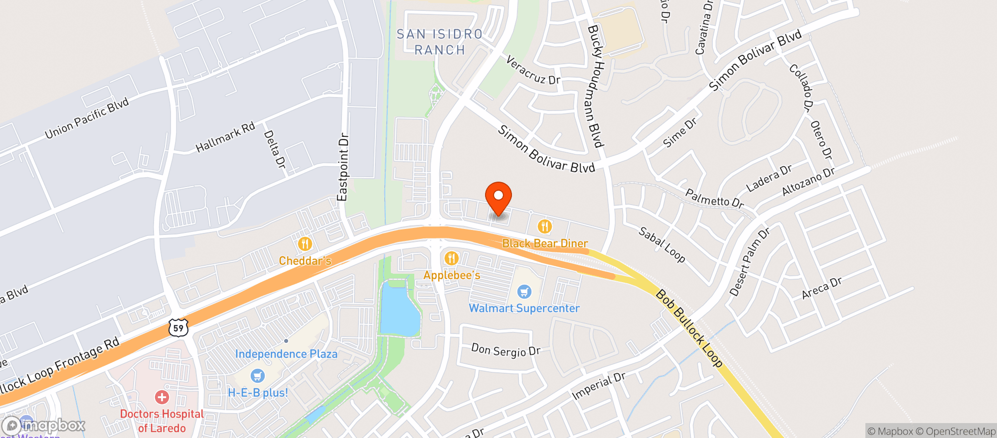 Map showing P F Changs China Bistro #9705