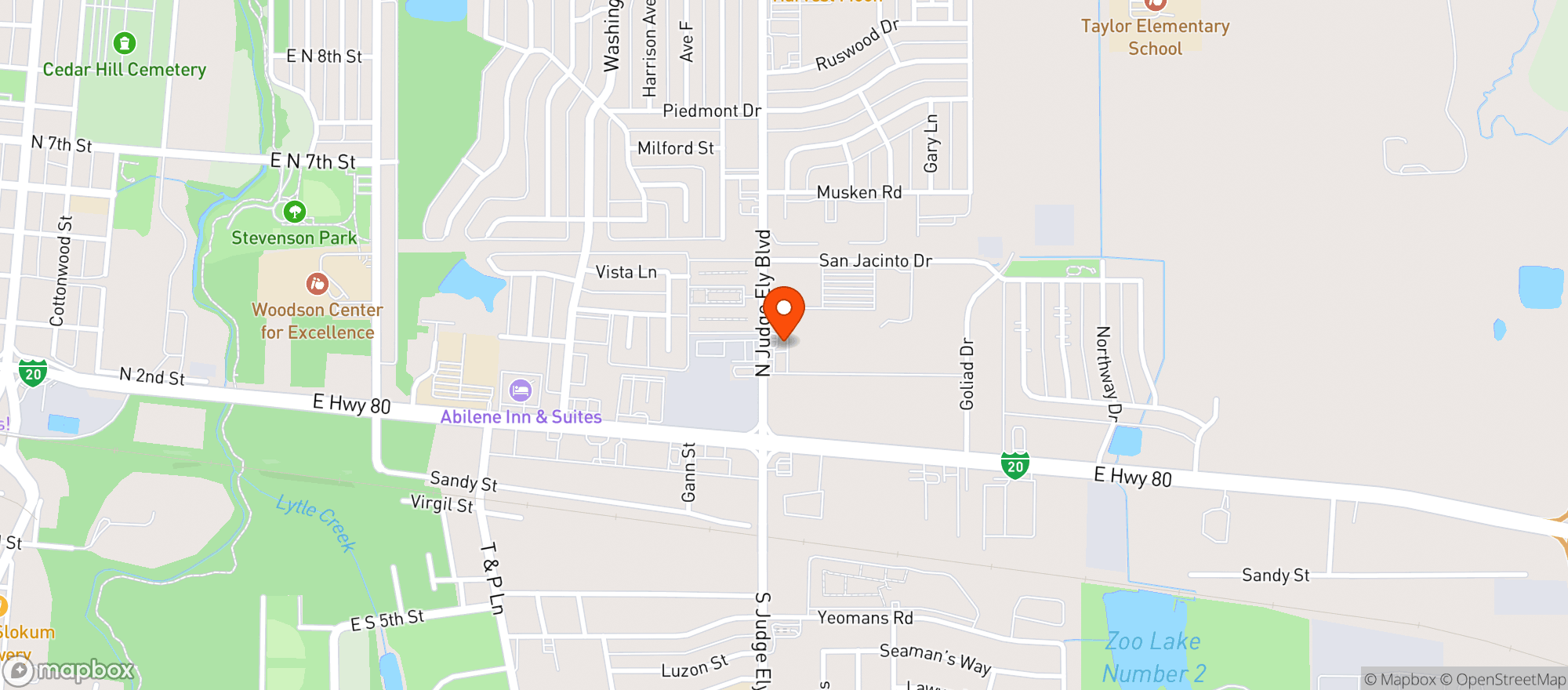 Map showing Allsup's