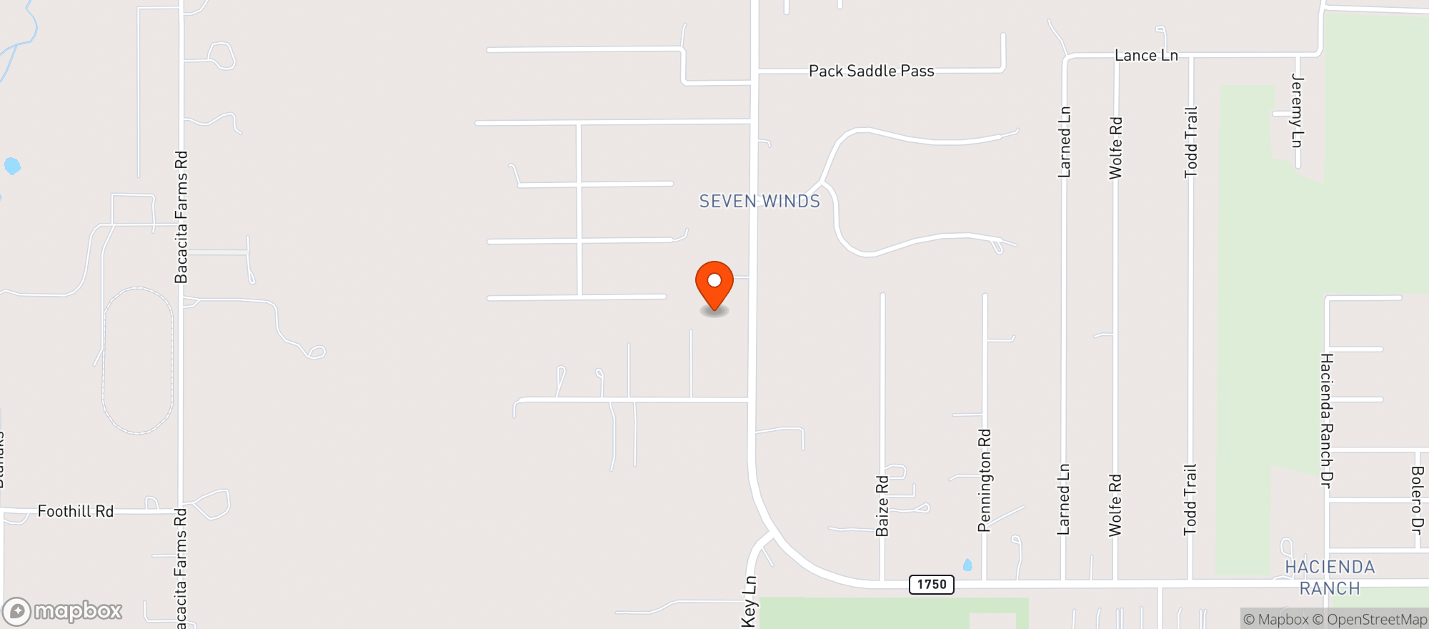 Map showing G5 Beverage Barn