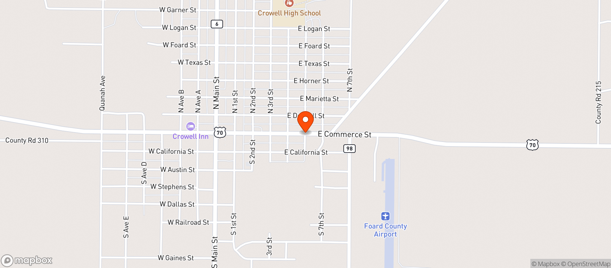 Map showing Allsup's
