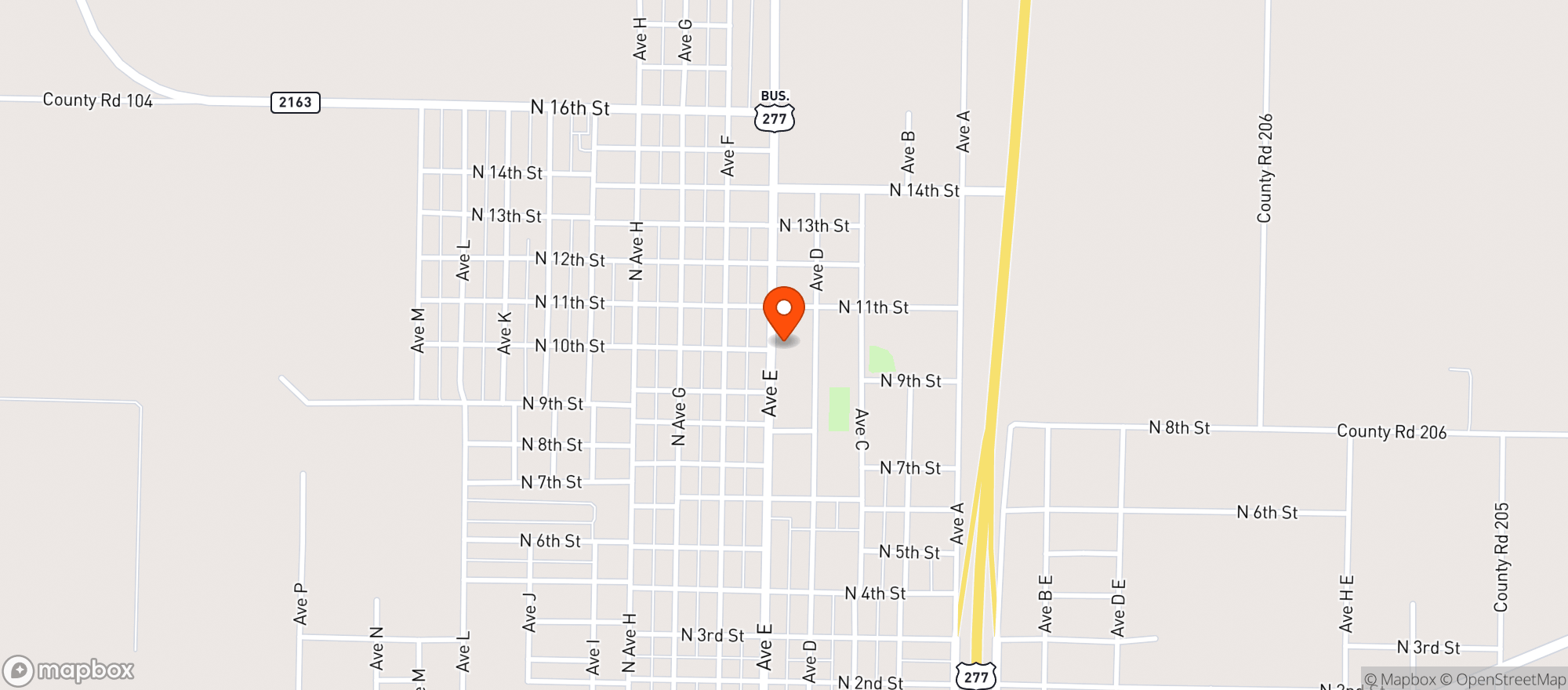Map showing Allsup's