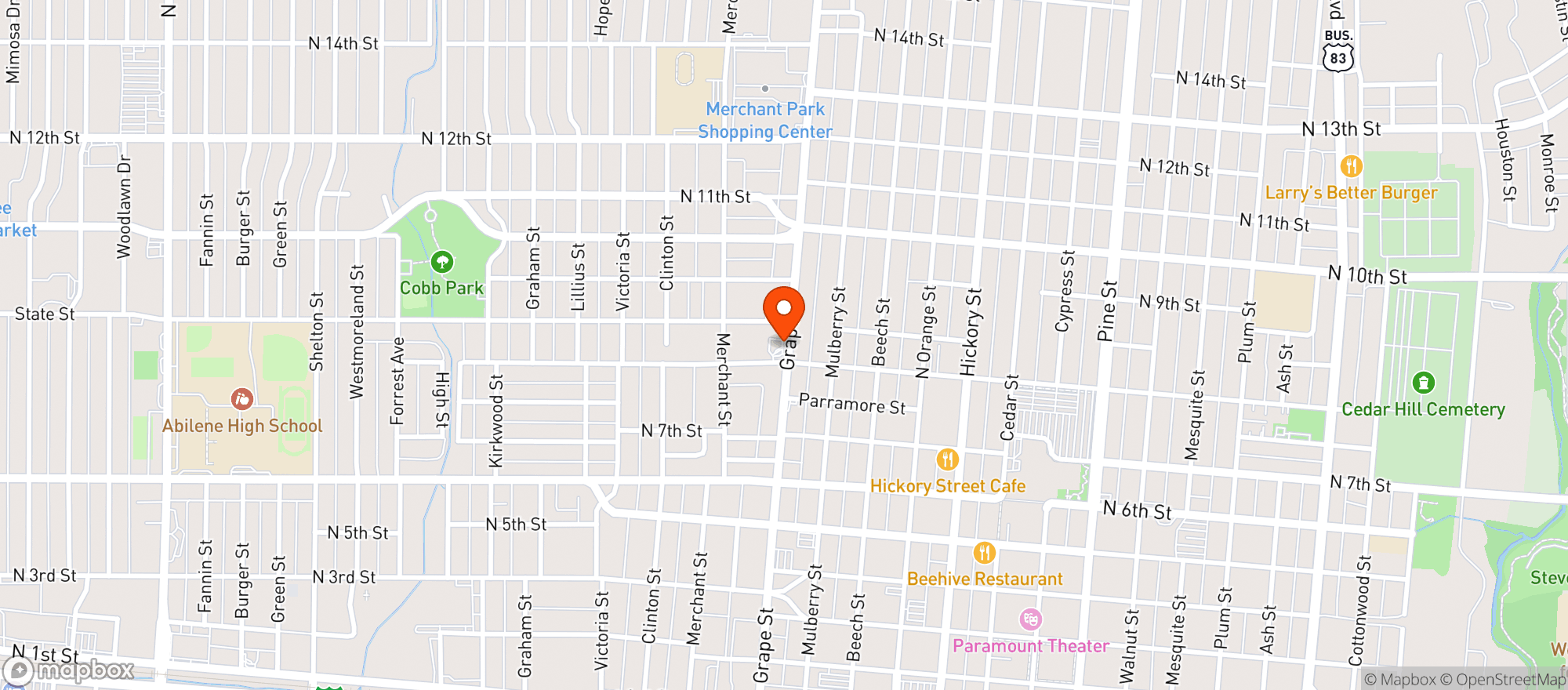 Map showing Allsup's