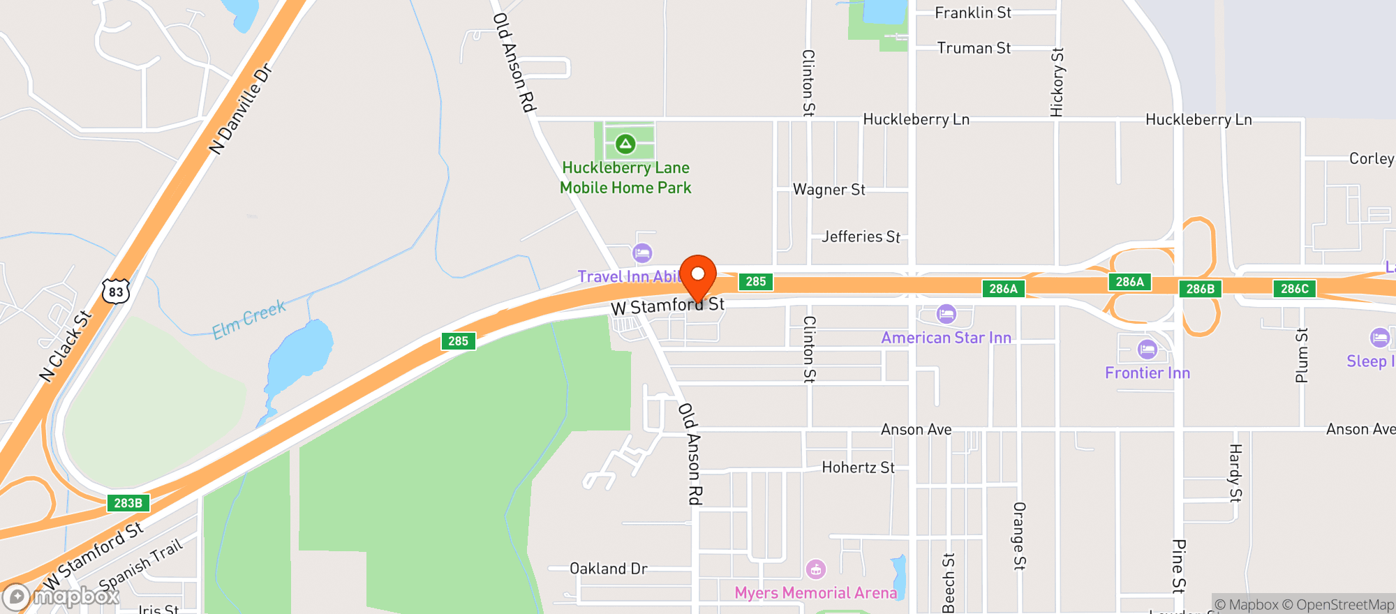 Map showing Allsup's
