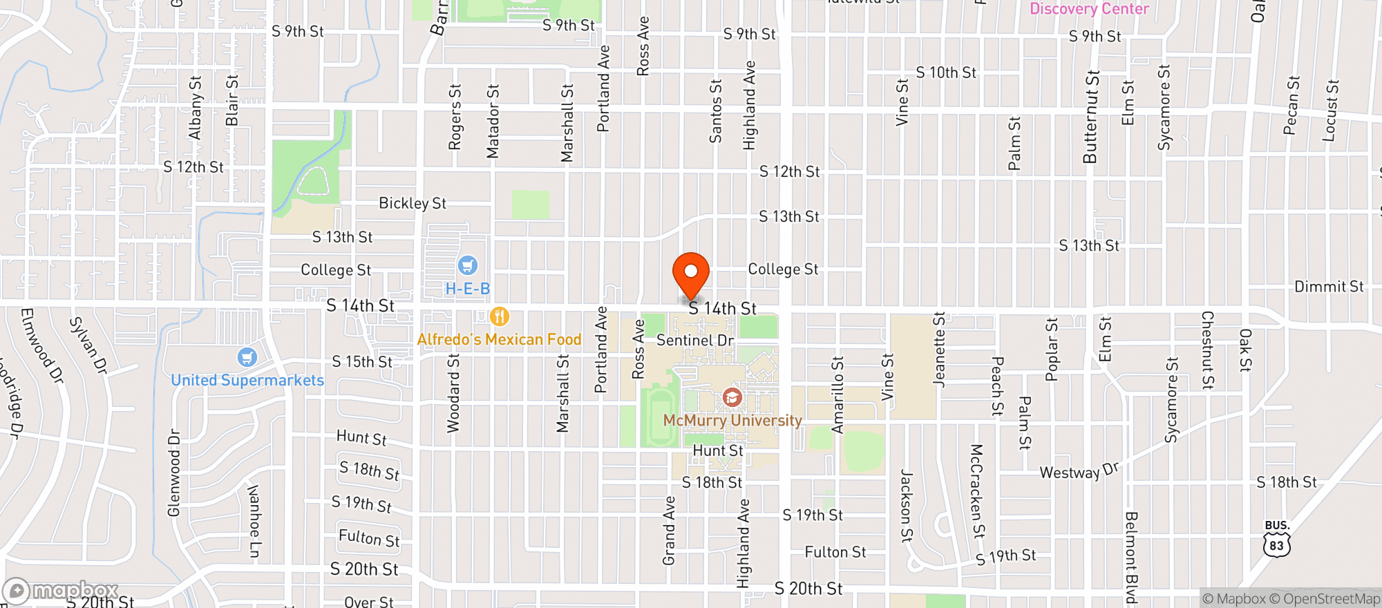 Map showing Allsup's