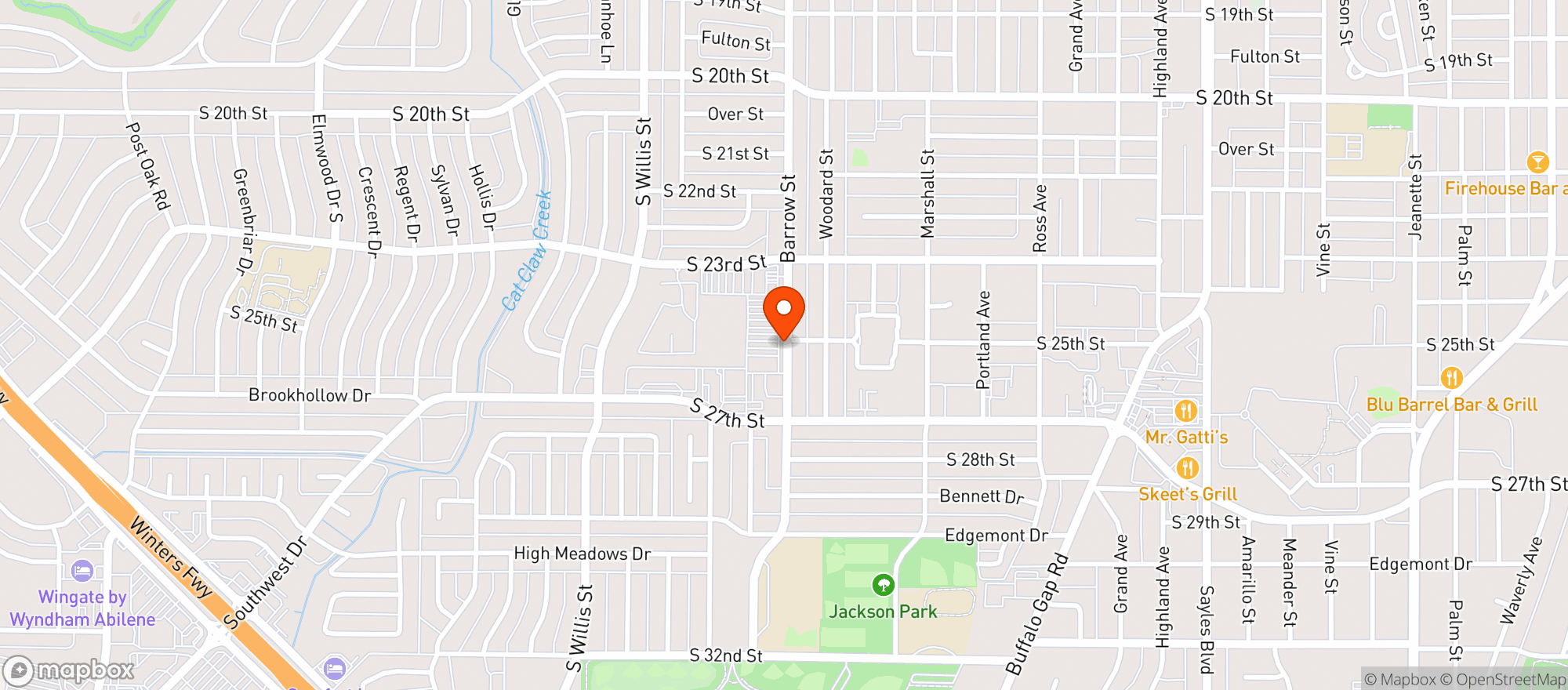Map showing THE HEMP CORNER ABILENE