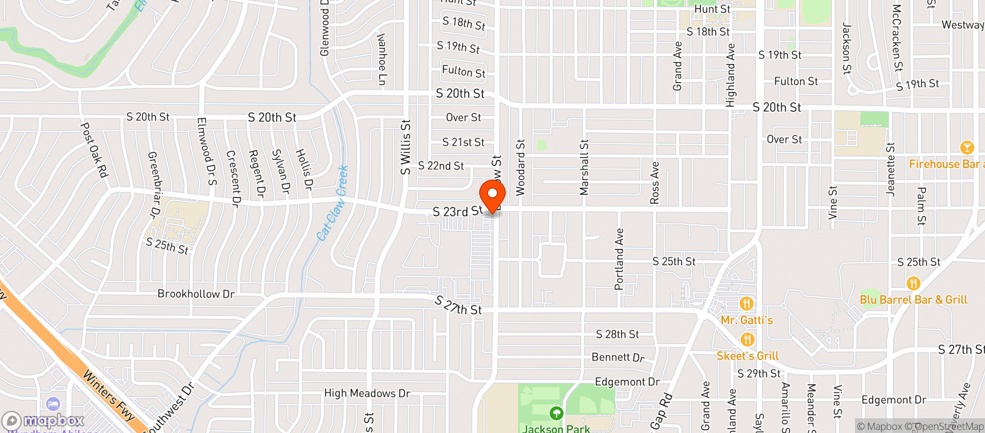 Map showing Allsup's