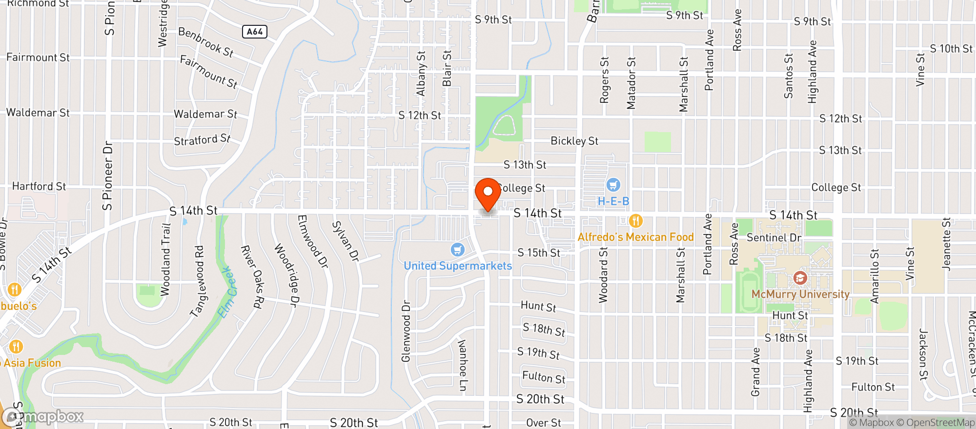 Map showing Lone Star Spirits