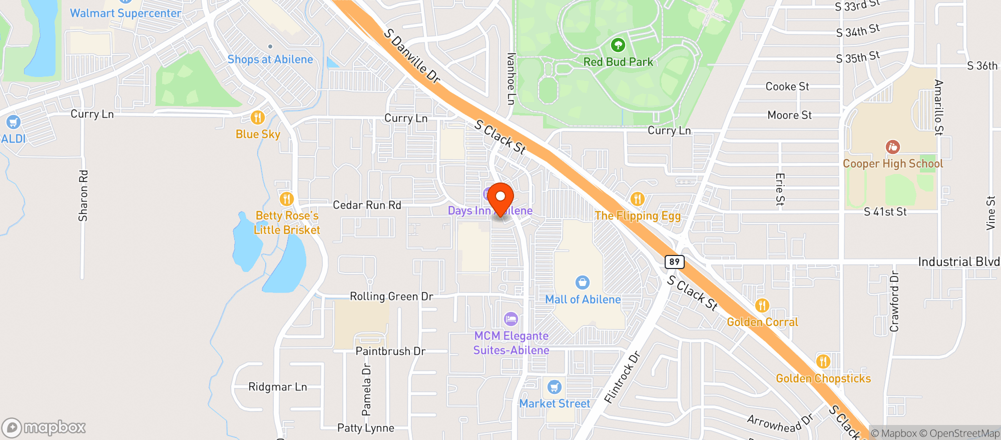 Map showing Allsup's