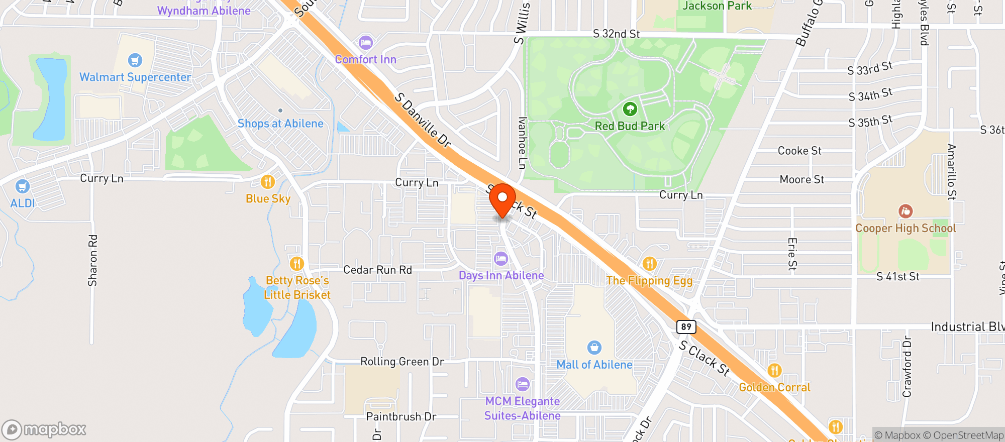 Map showing Target