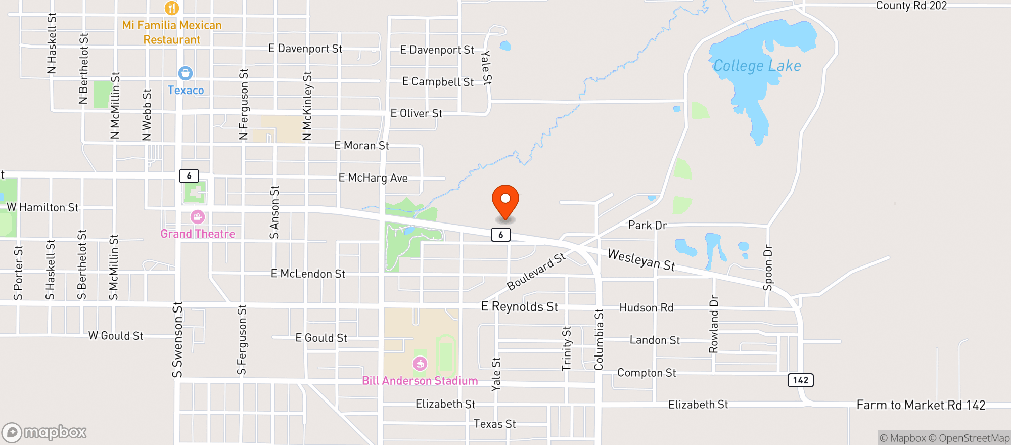 Map showing Allsup's