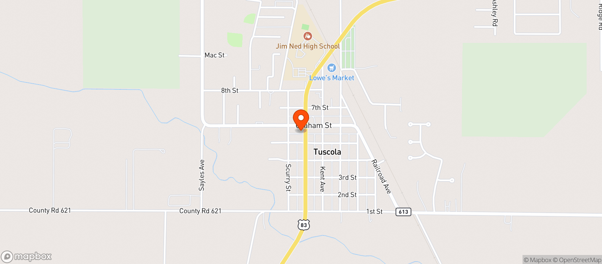 Map showing Allsup's