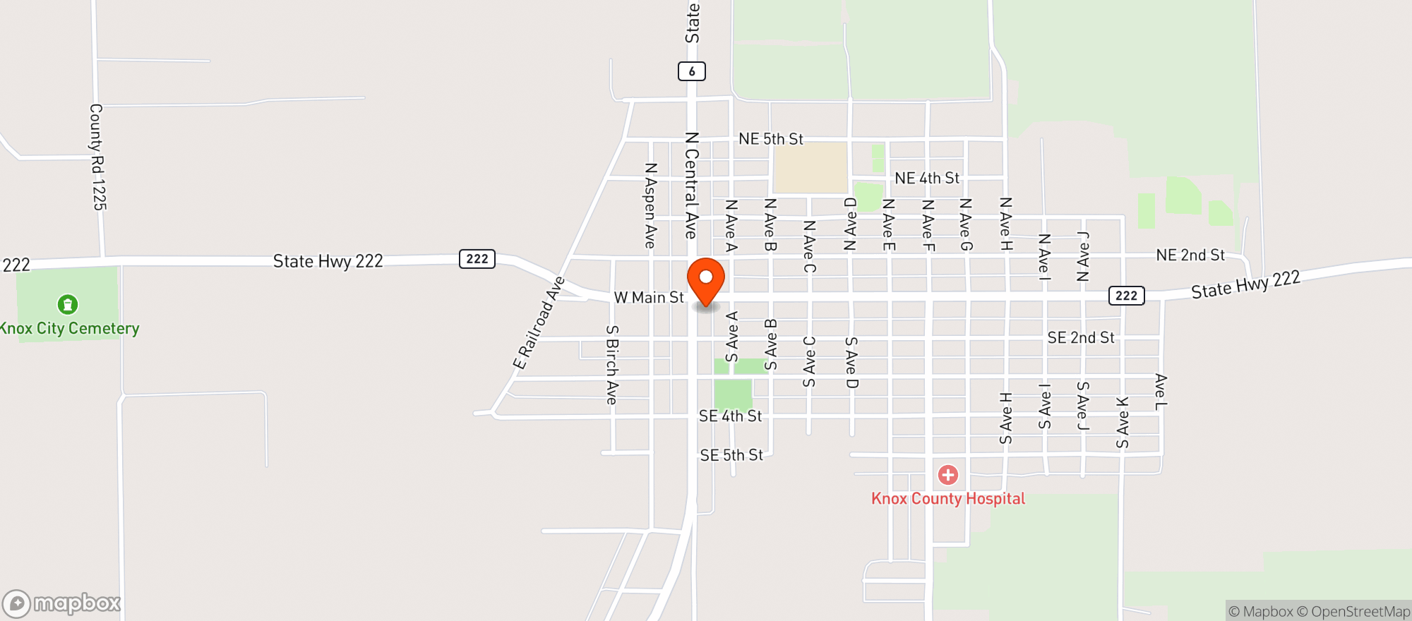 Map showing Allsup's
