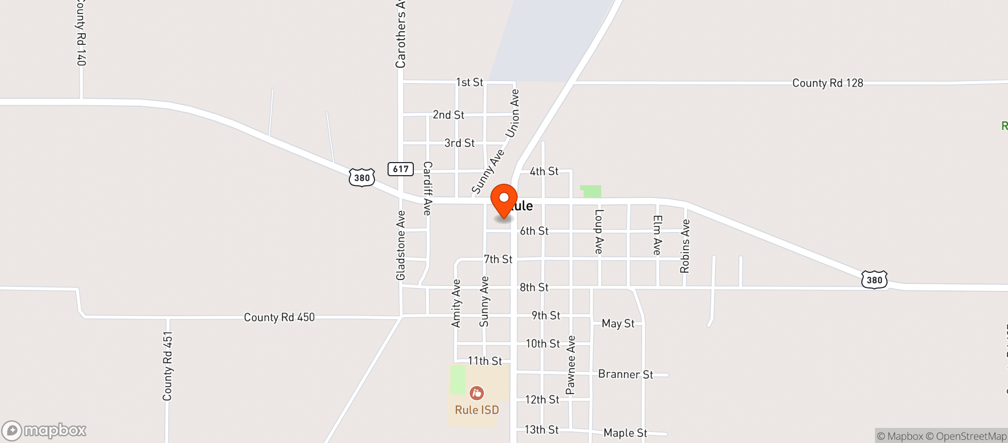 Map showing Allsup's