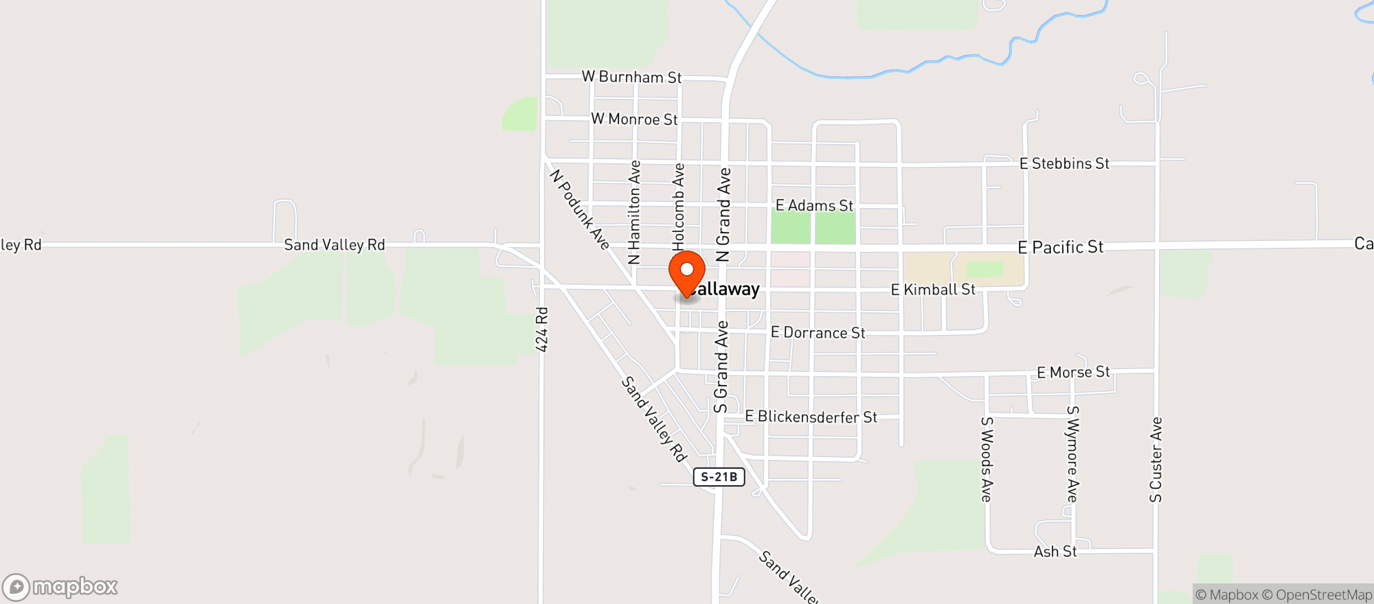 Map showing Henrys Beach Bar & Grill