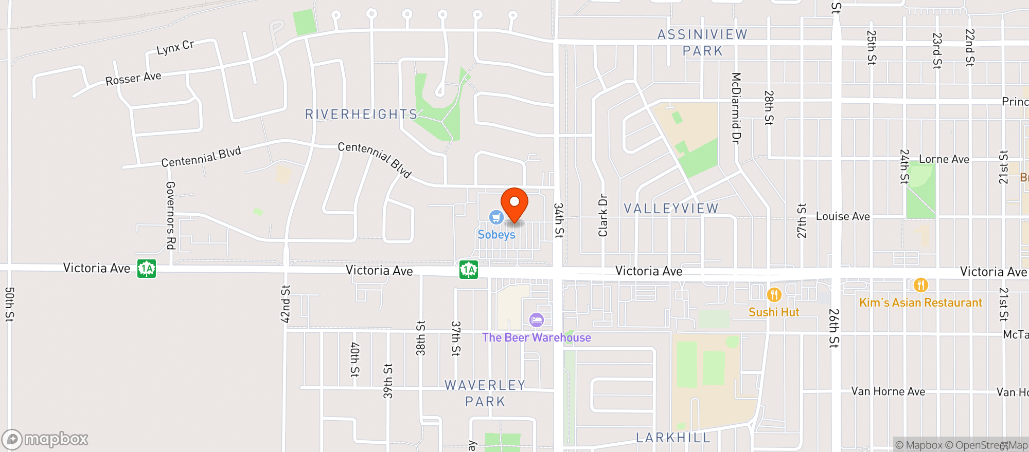 Map showing Sobeys