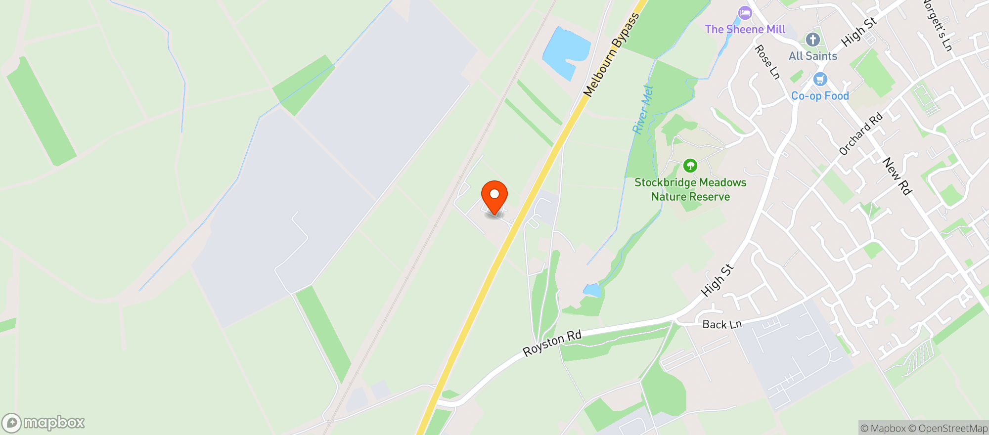 Map showing Bury Lane Farm Shop