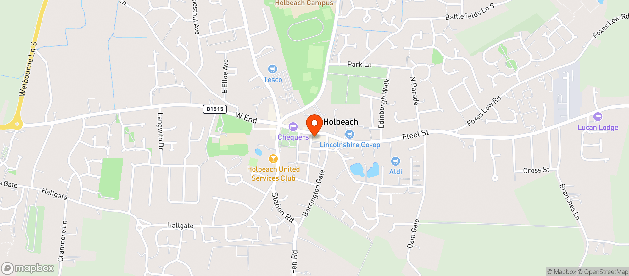 Map showing Holbeach Wholefoods