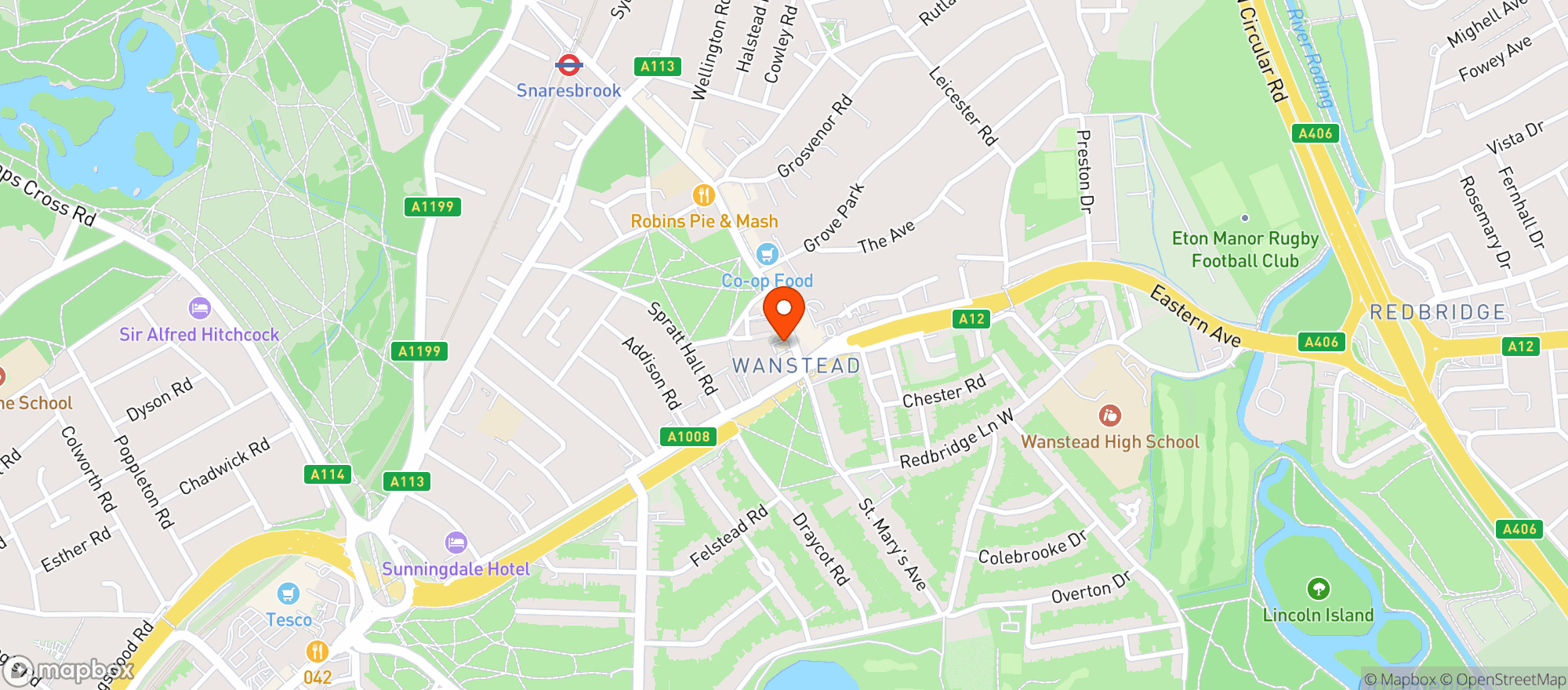 Map showing Majestic Wanstead