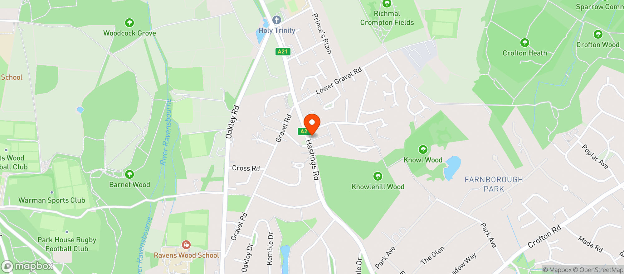 Map showing Majestic Bromley