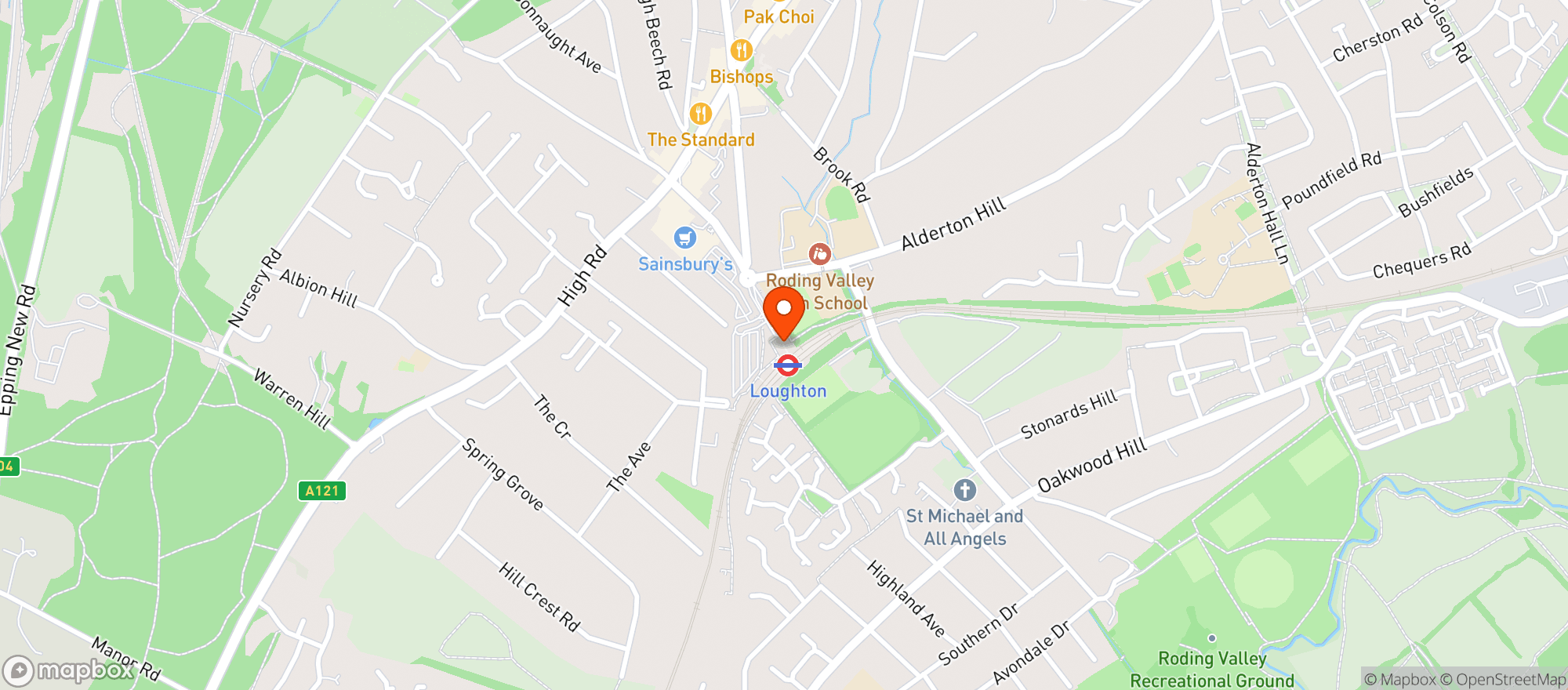 Map showing M&S