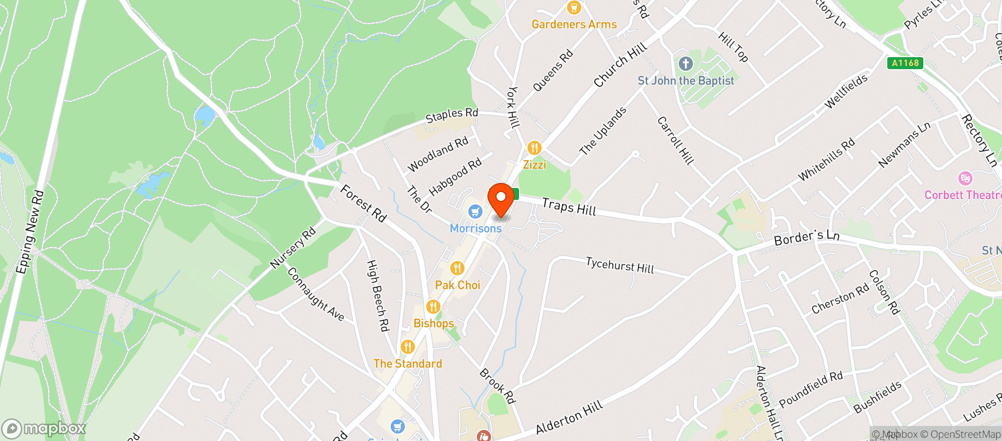 Map showing New Breed Bottle Shop