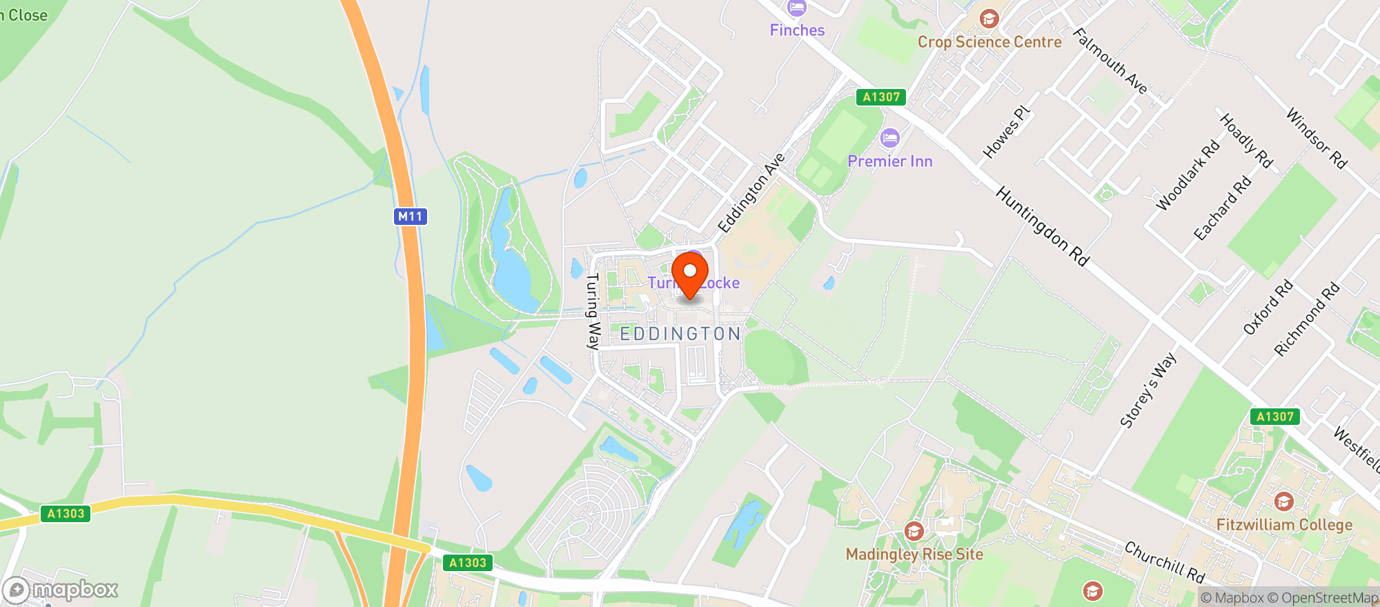 Map showing Green Nest
