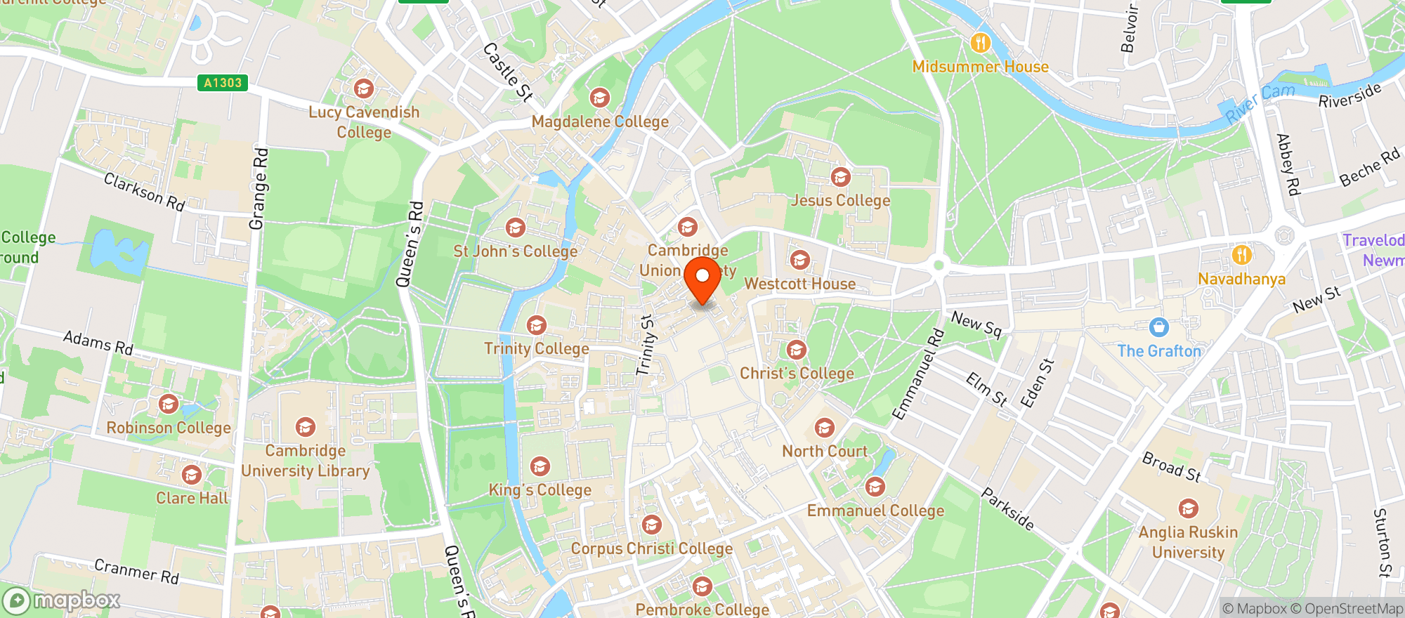 Map showing Sainsburys Sidney Street