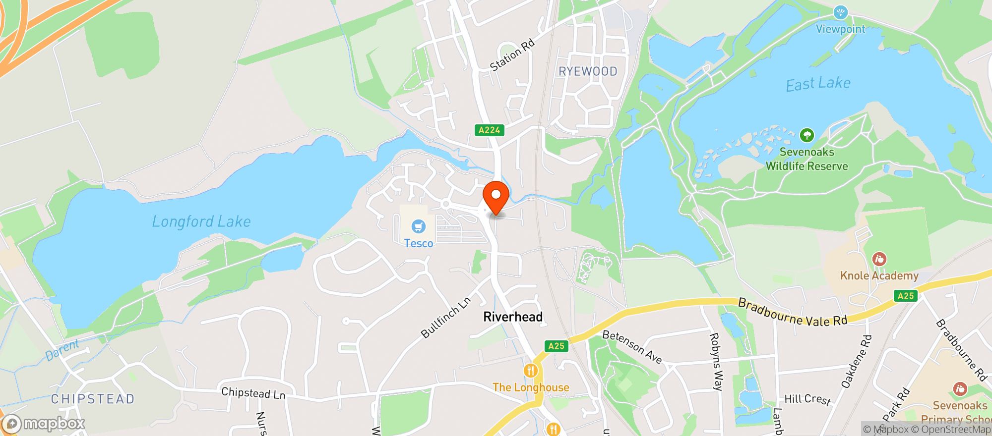 Map showing Majestic Sevenoaks