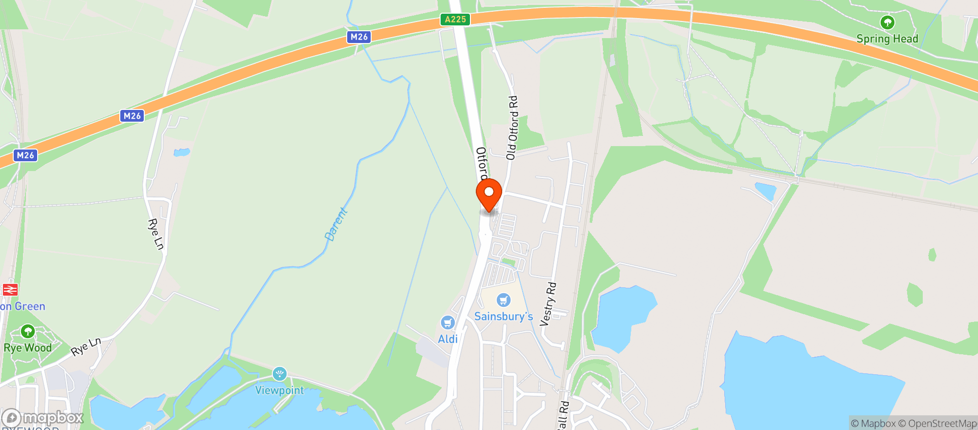 Map showing Sainsburys Sevenoaks
