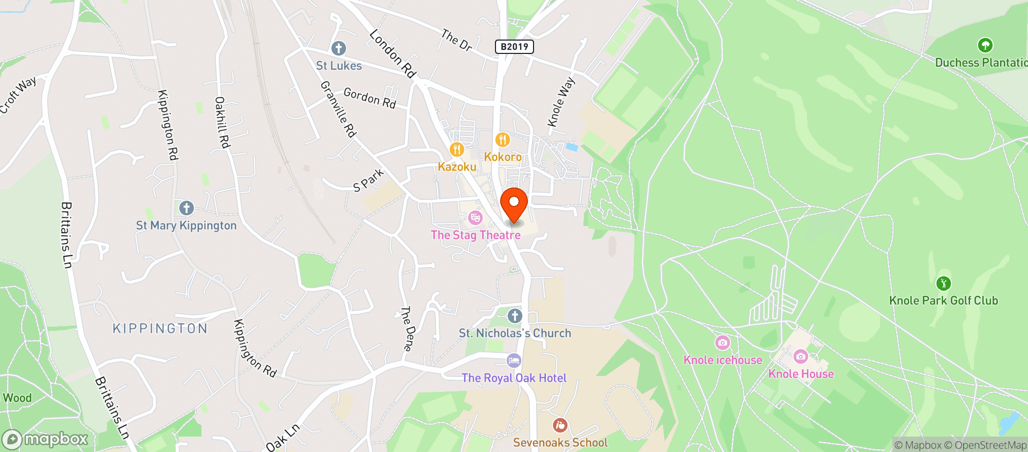 Map showing Waitrose Sevenoaks