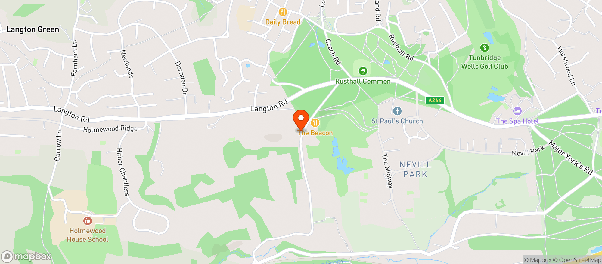 Map showing The Beacon
