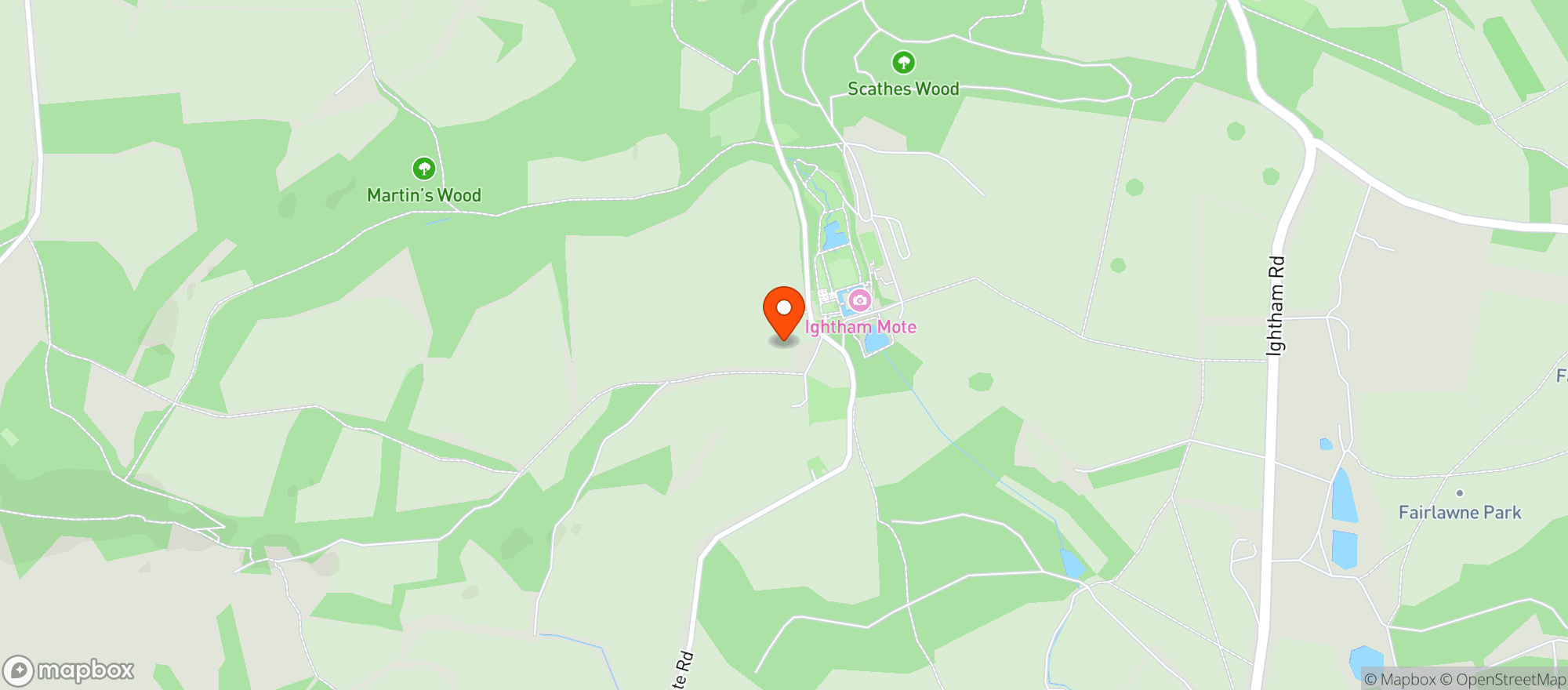 Map showing Ightham Mote Coach House, National Trust Gift Shop