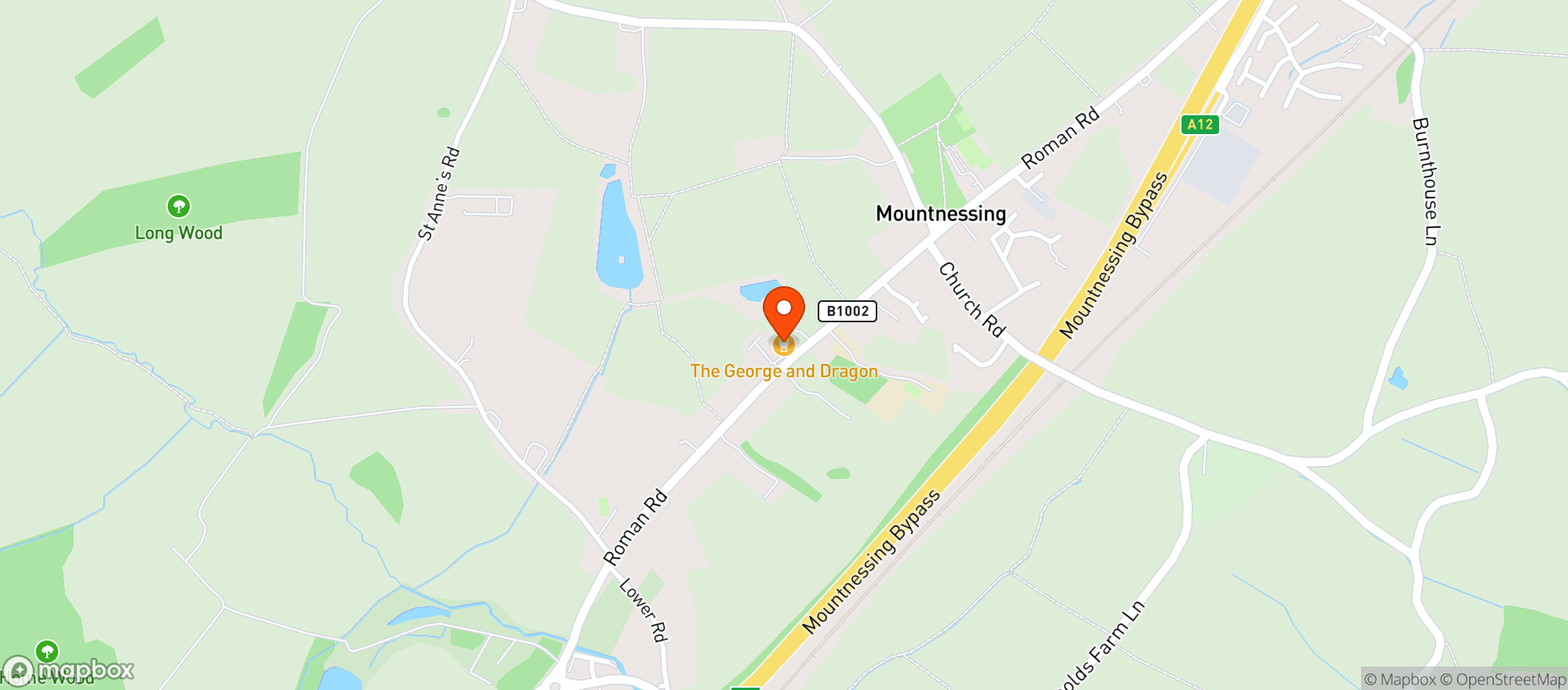 Map showing George And Dragon Mount Nessin