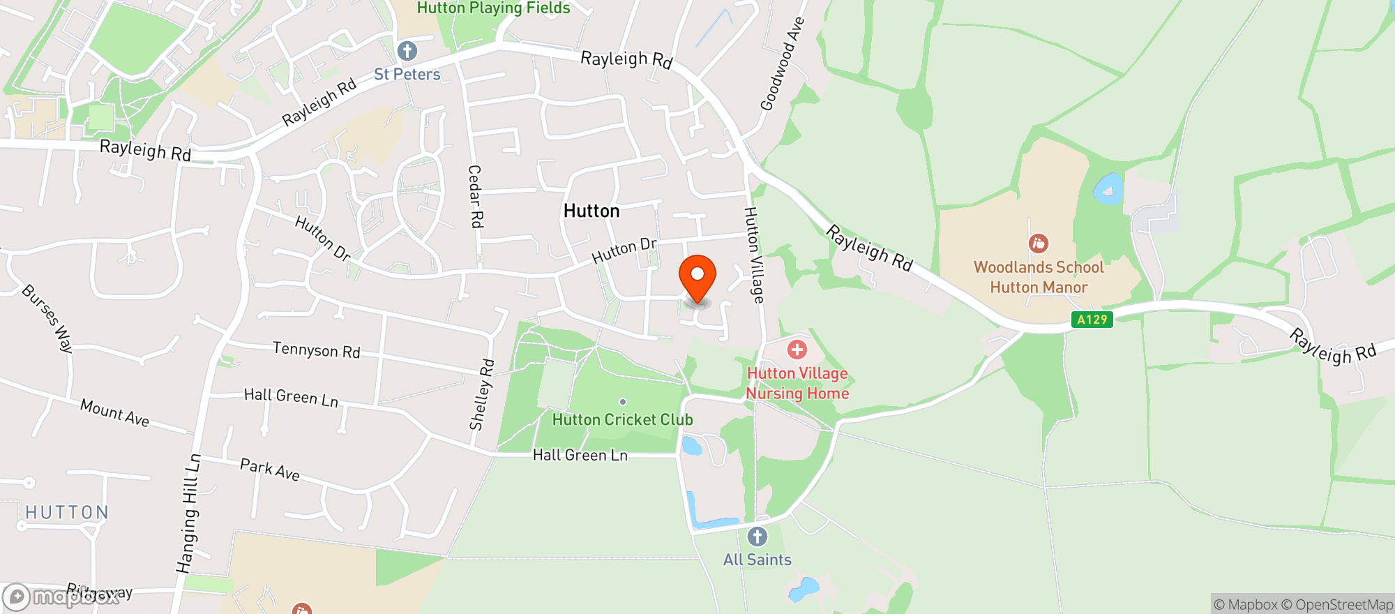 Map showing The Shenfield Wine Company