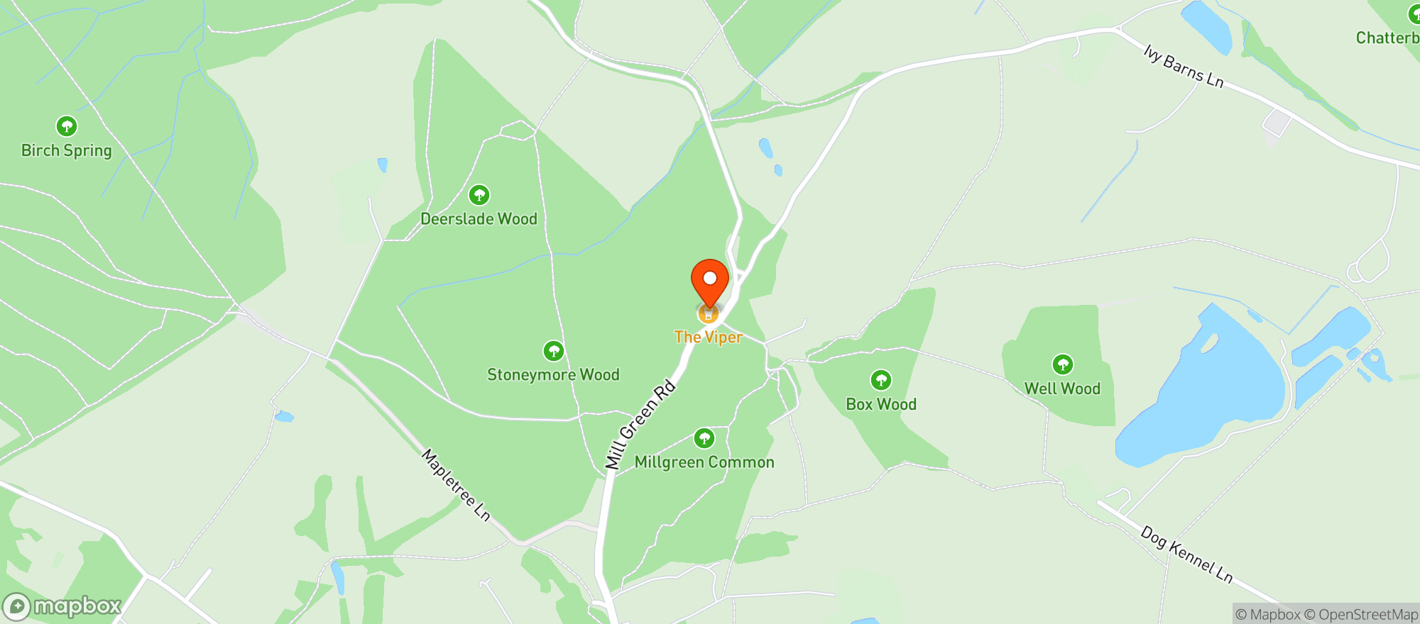 Map showing The Viper