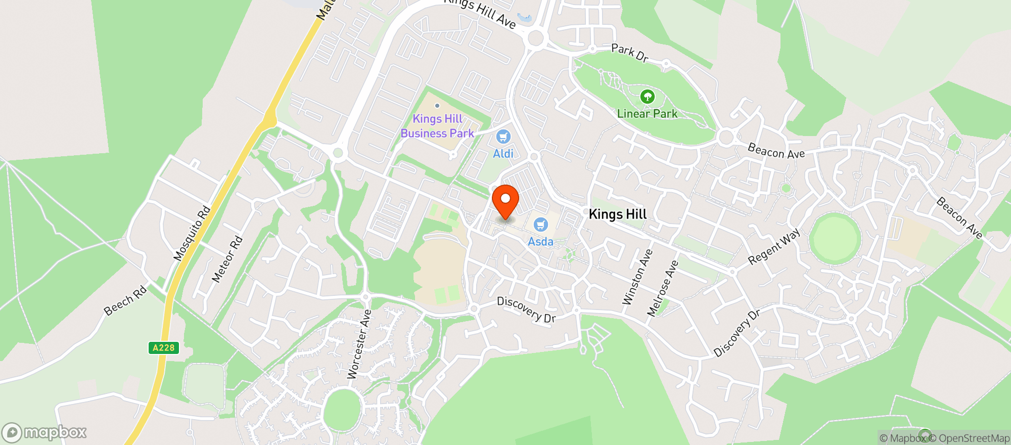 Map showing Spitfire