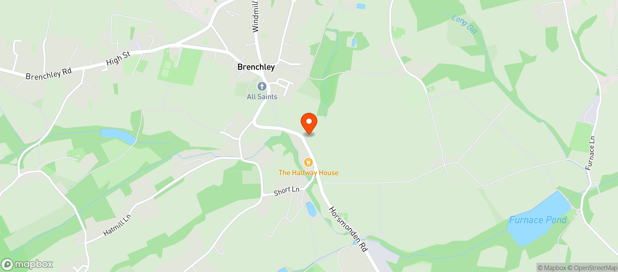 Map showing Halfway House TN12