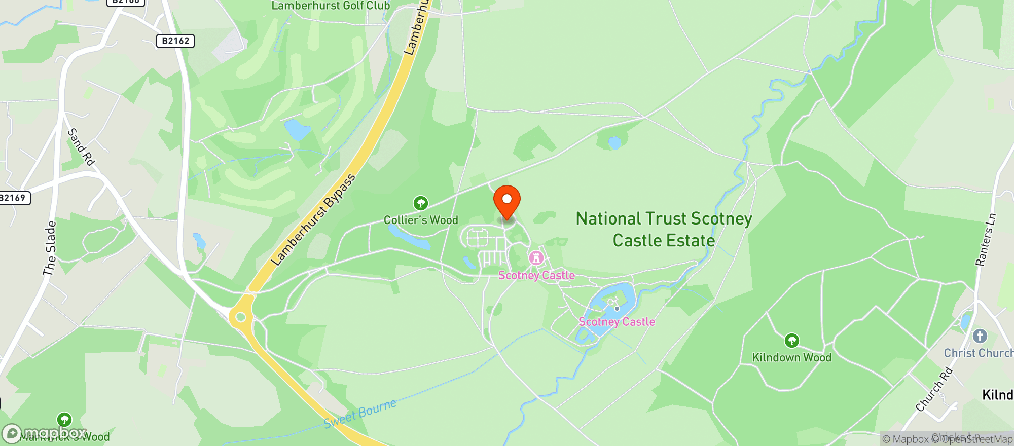 Map showing Scotney Castle, National Trust Gift Shop