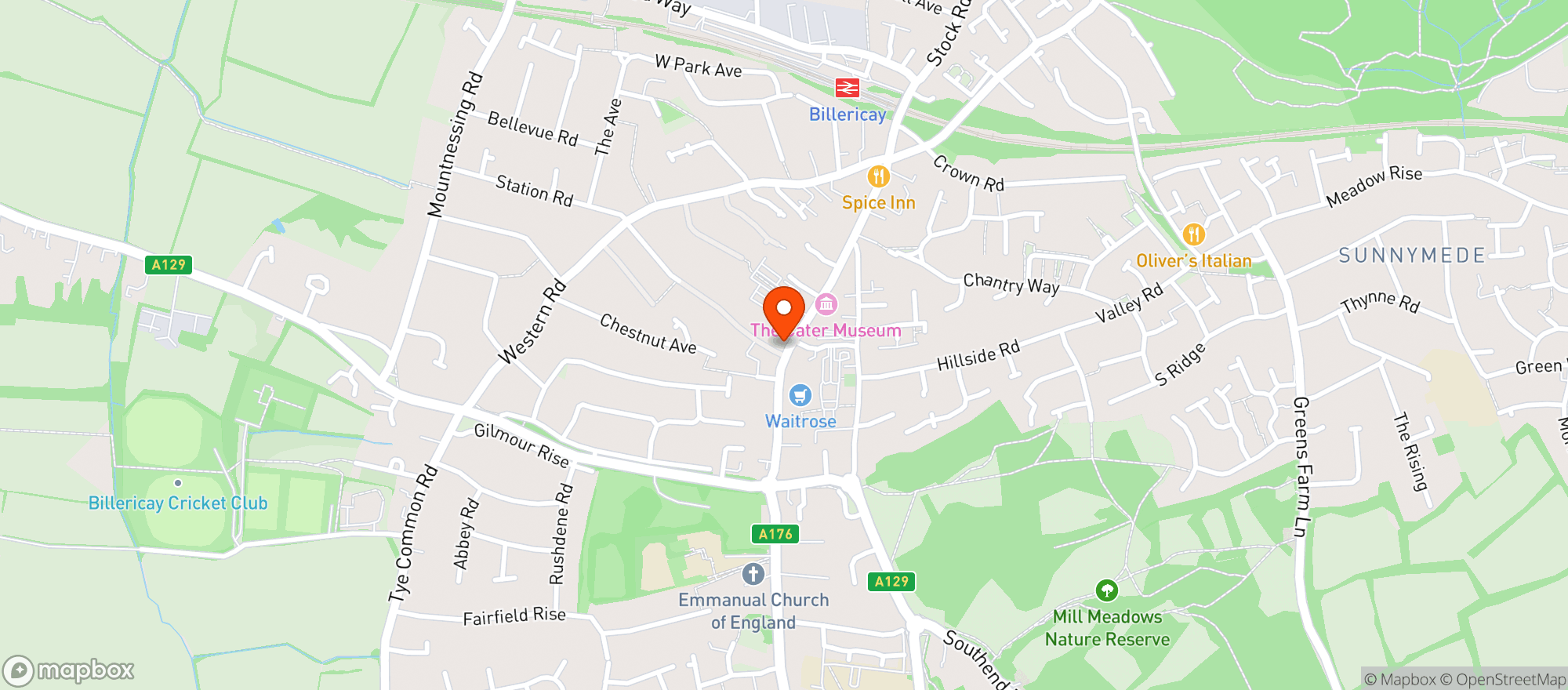 Map showing Red Lion