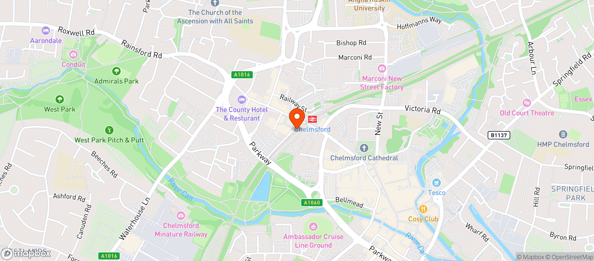 Map showing The Ale House