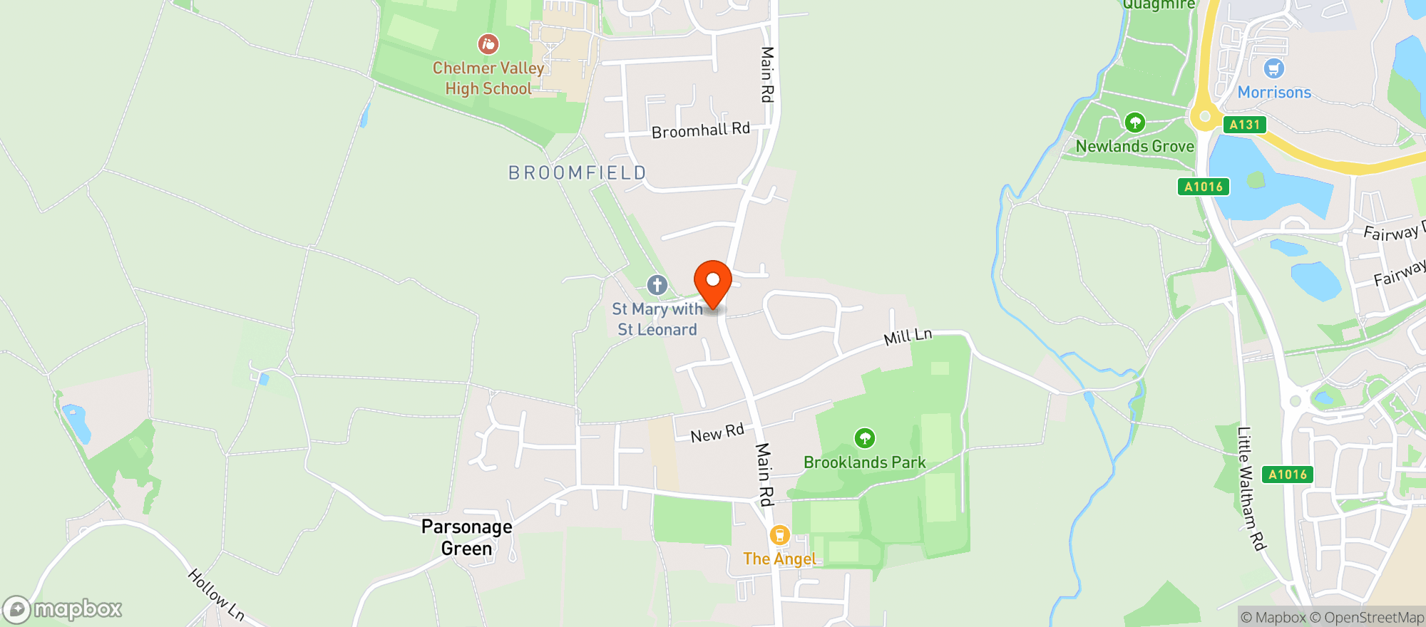Map showing The King's Arms
