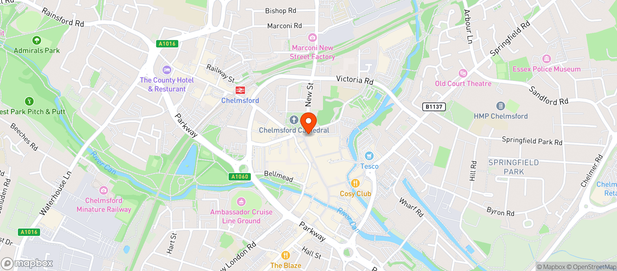 Map showing Middletons Steakhouse & Grill