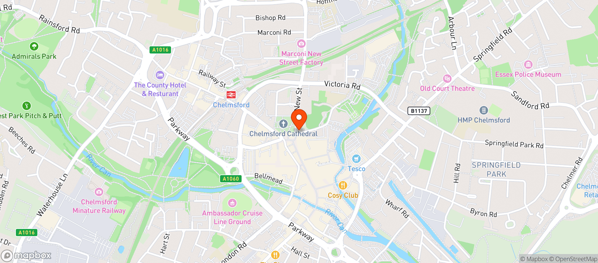 Map showing Voodoo Keller Bar