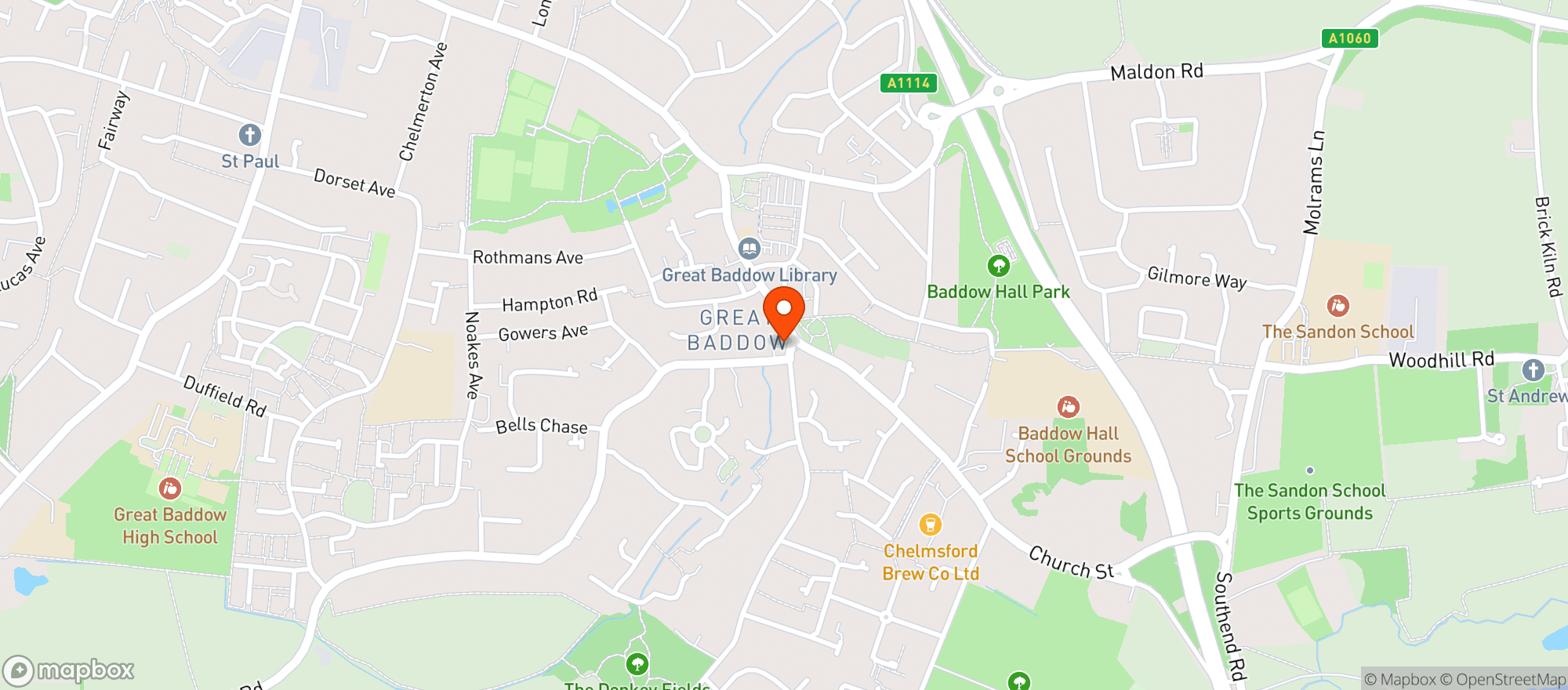 Map showing White Horse