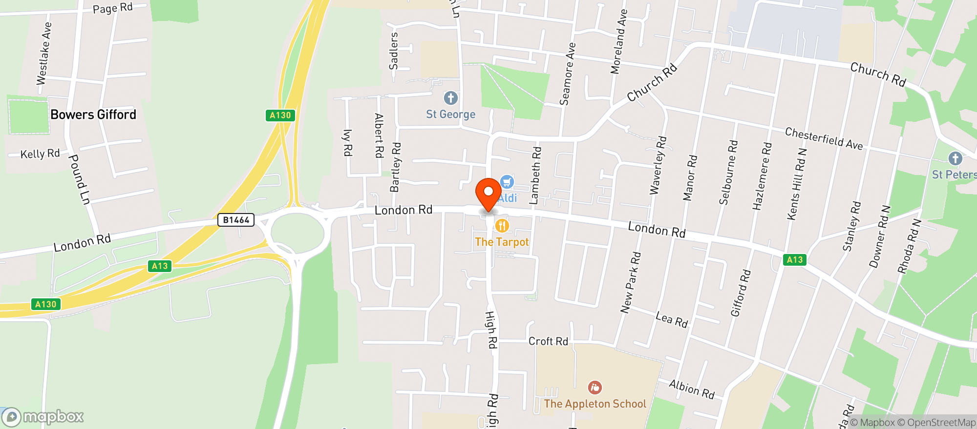 Map showing Harvester - Greyhound