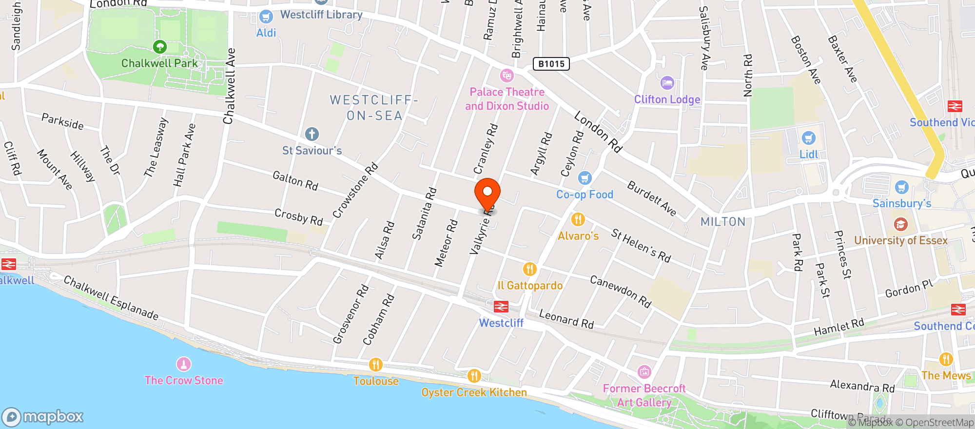 Map showing Tesco