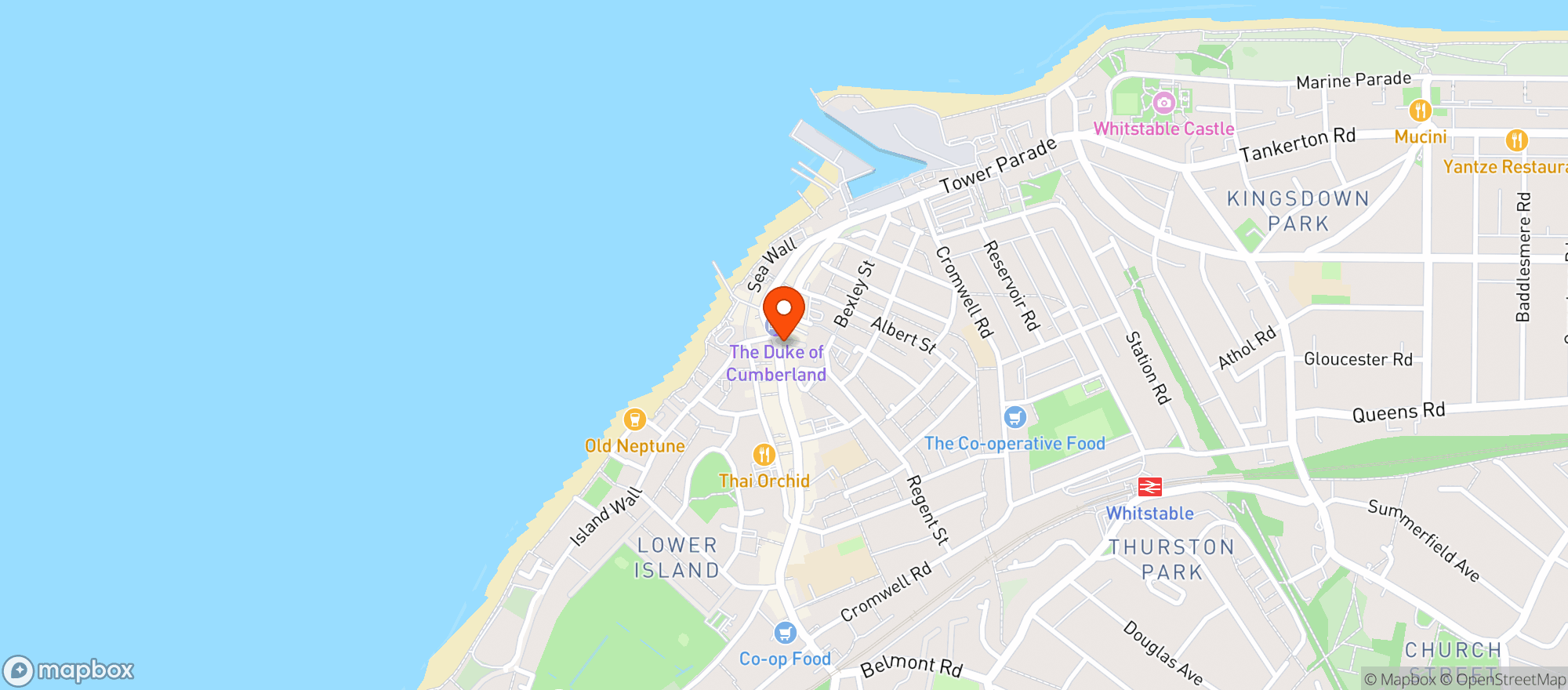 Map showing The Offy