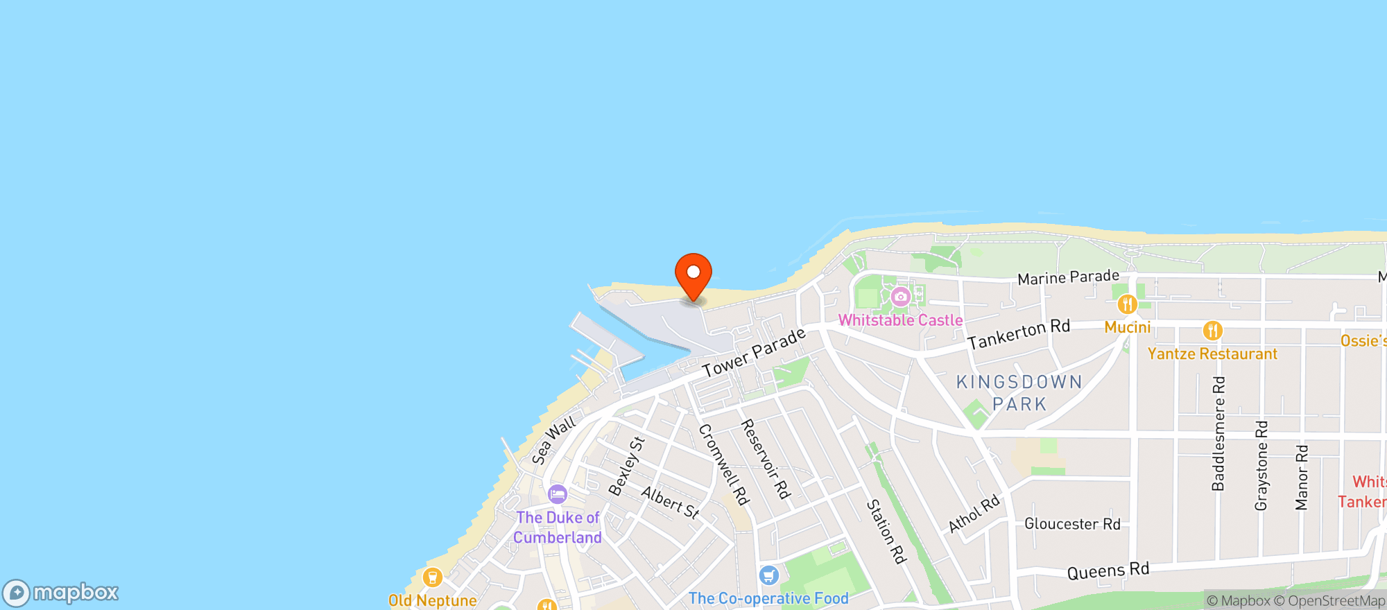 Map showing WOC-The Lobster Shack